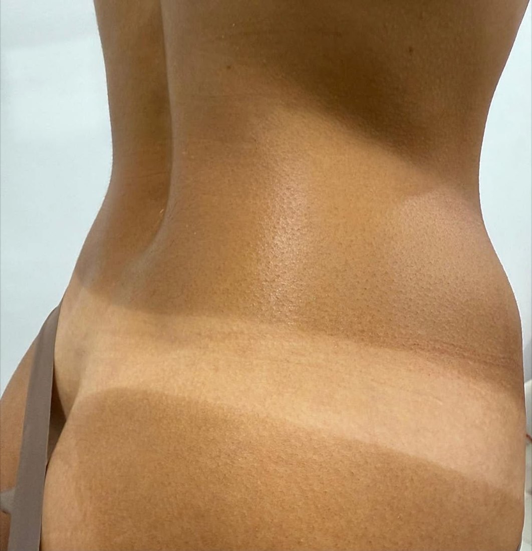 Spray tan result