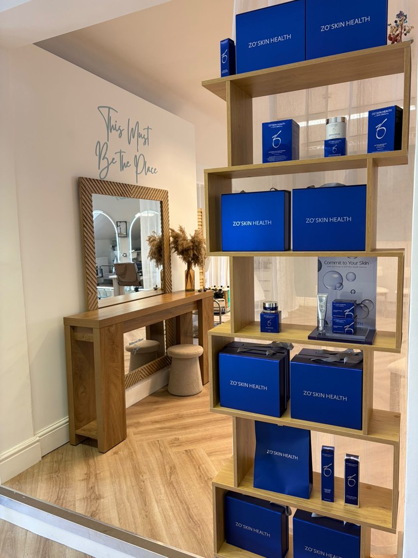 ZO Skin Health retail display in clinic